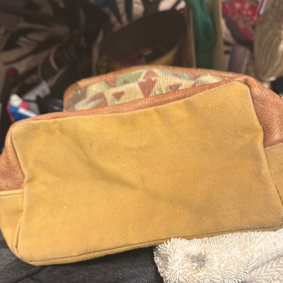 Myra Bag Brown and Red Shoulder Bag with Southwestern Design